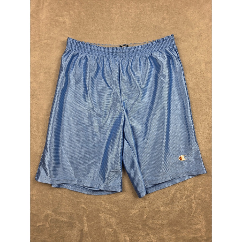 Vintage Champion Basketball Shorts Mens L Blue Dazzle Athletic 81995-349‎ Y2K